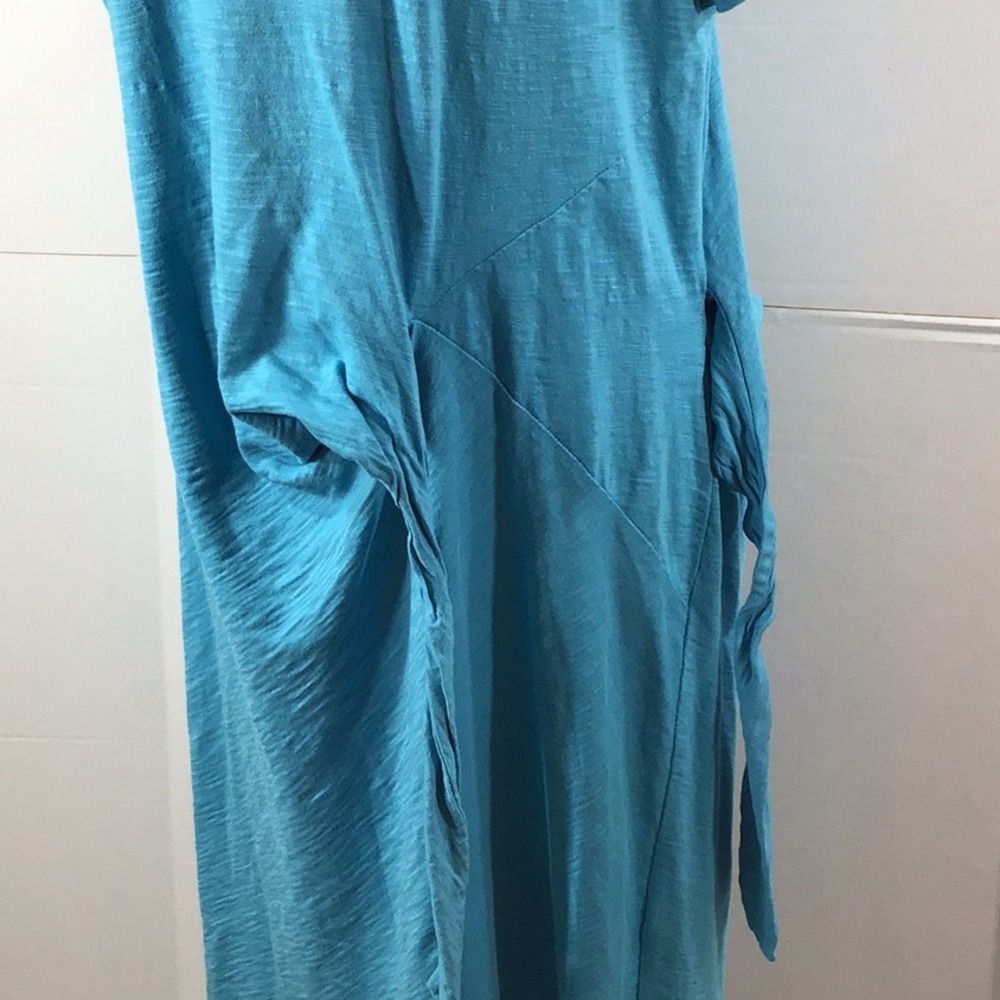 Chico’s blue tee shirt dress with side tie L12/14 - Picture 7 of 10